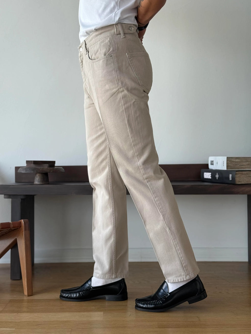 Creased Denim Trousers