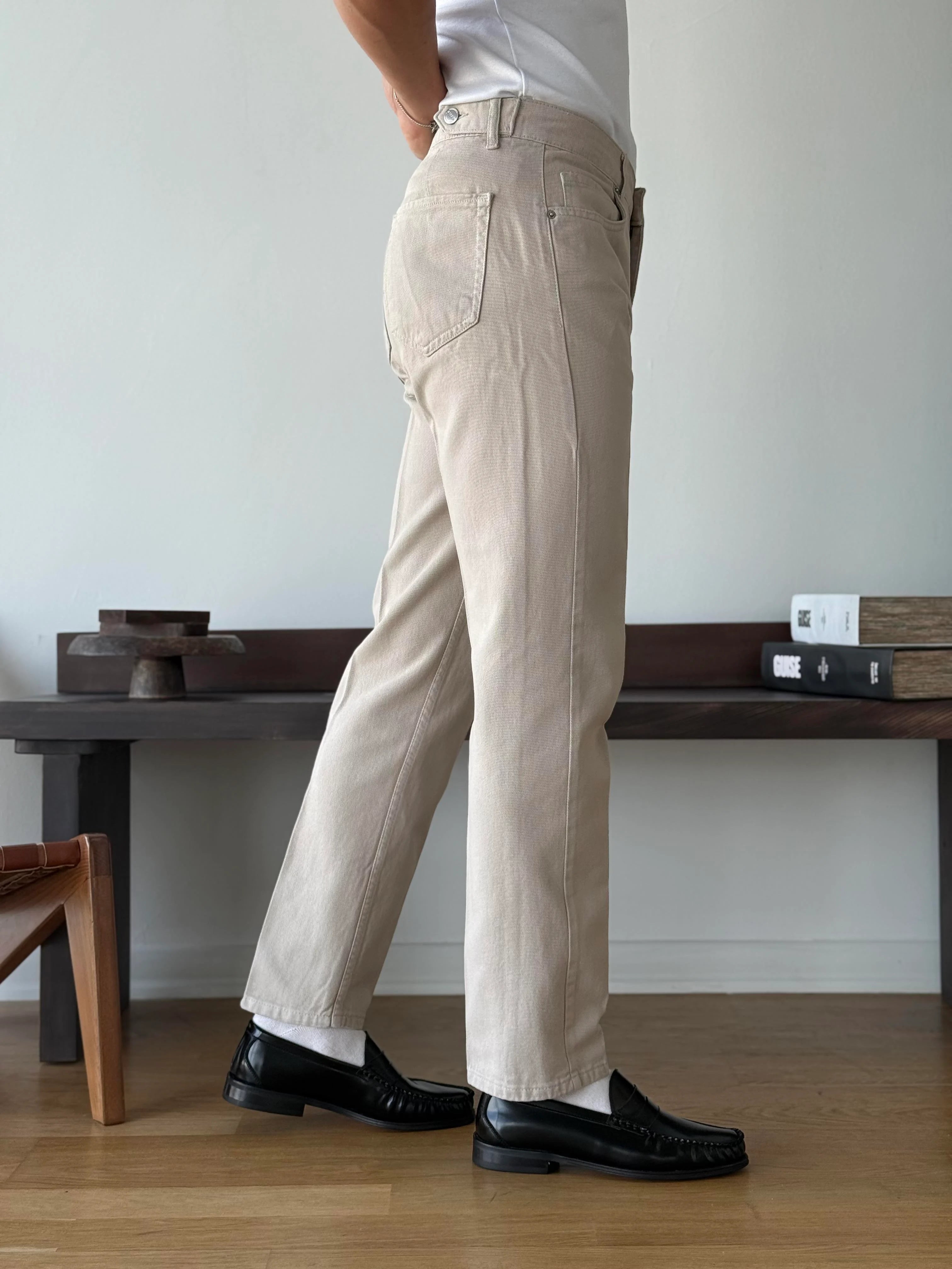 Creased Denim Trousers