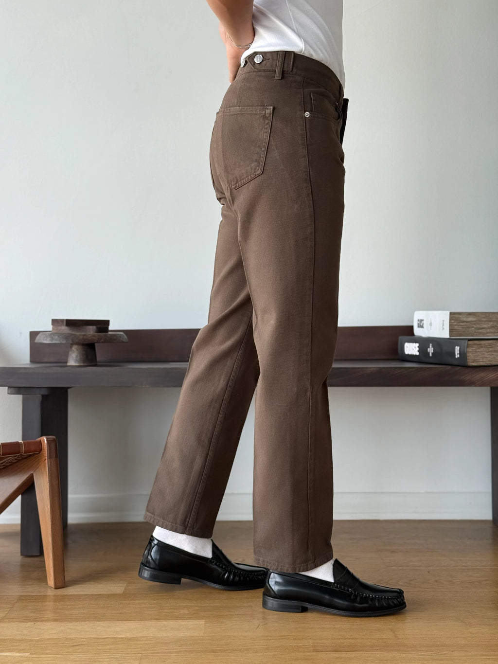 Creased Denim Trousers