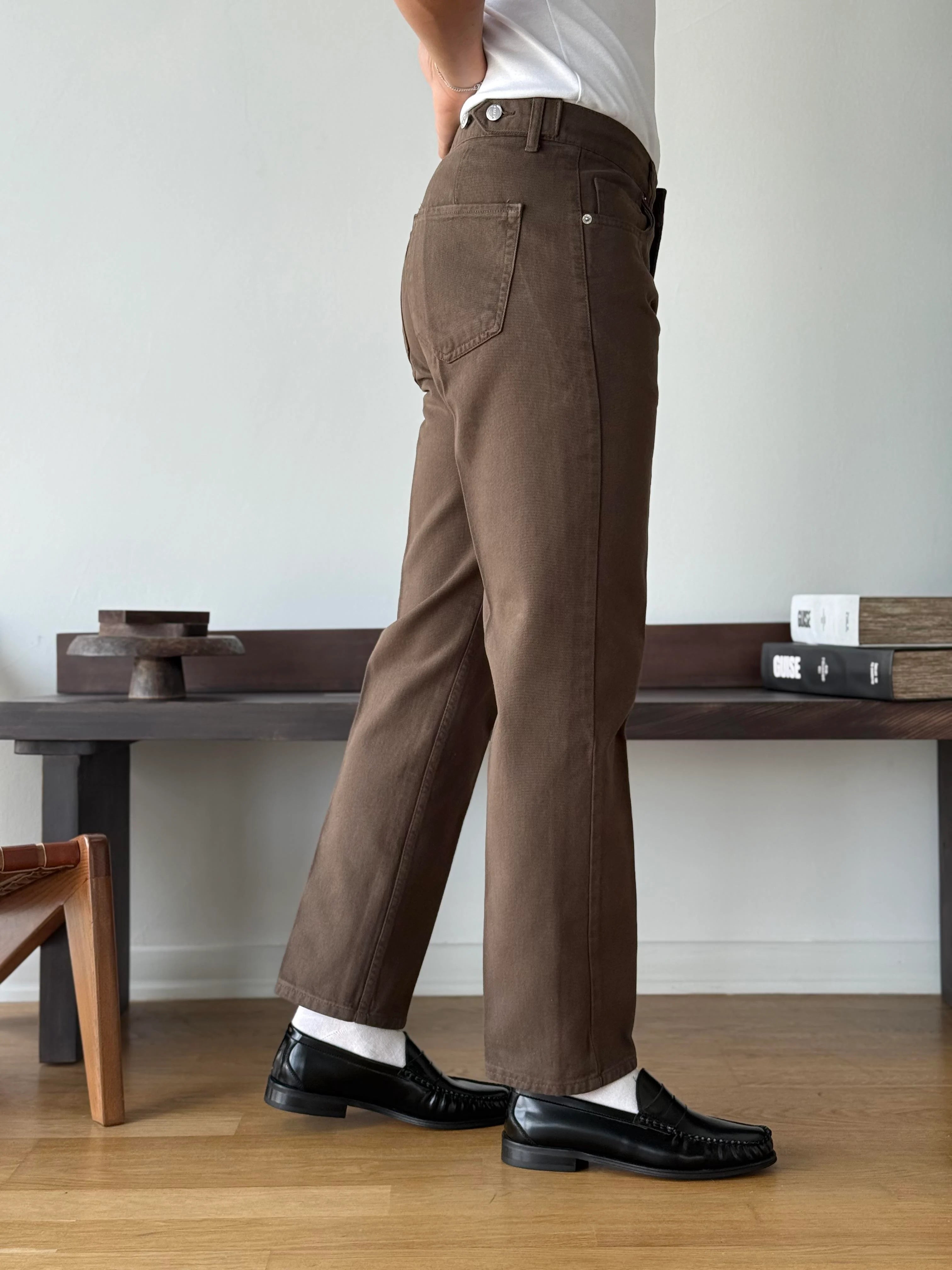 Creased Denim Trousers