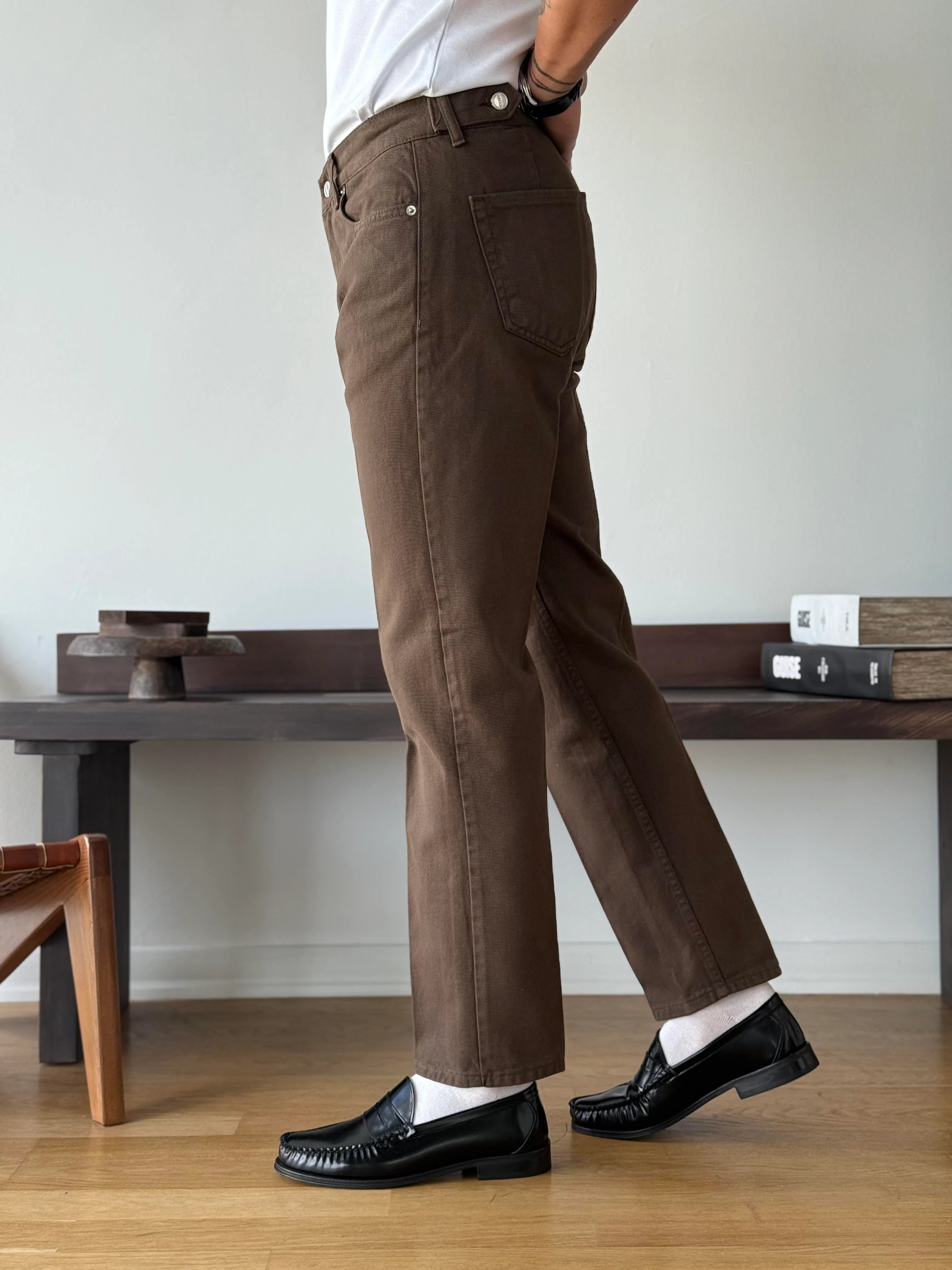 Creased Denim Trousers