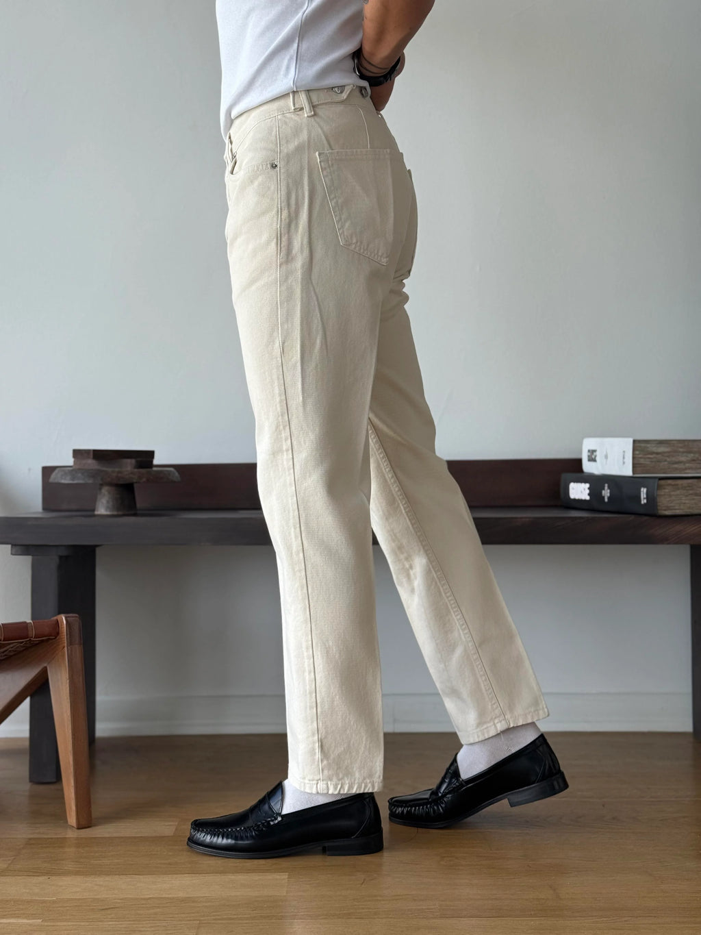 Creased Denim Trousers