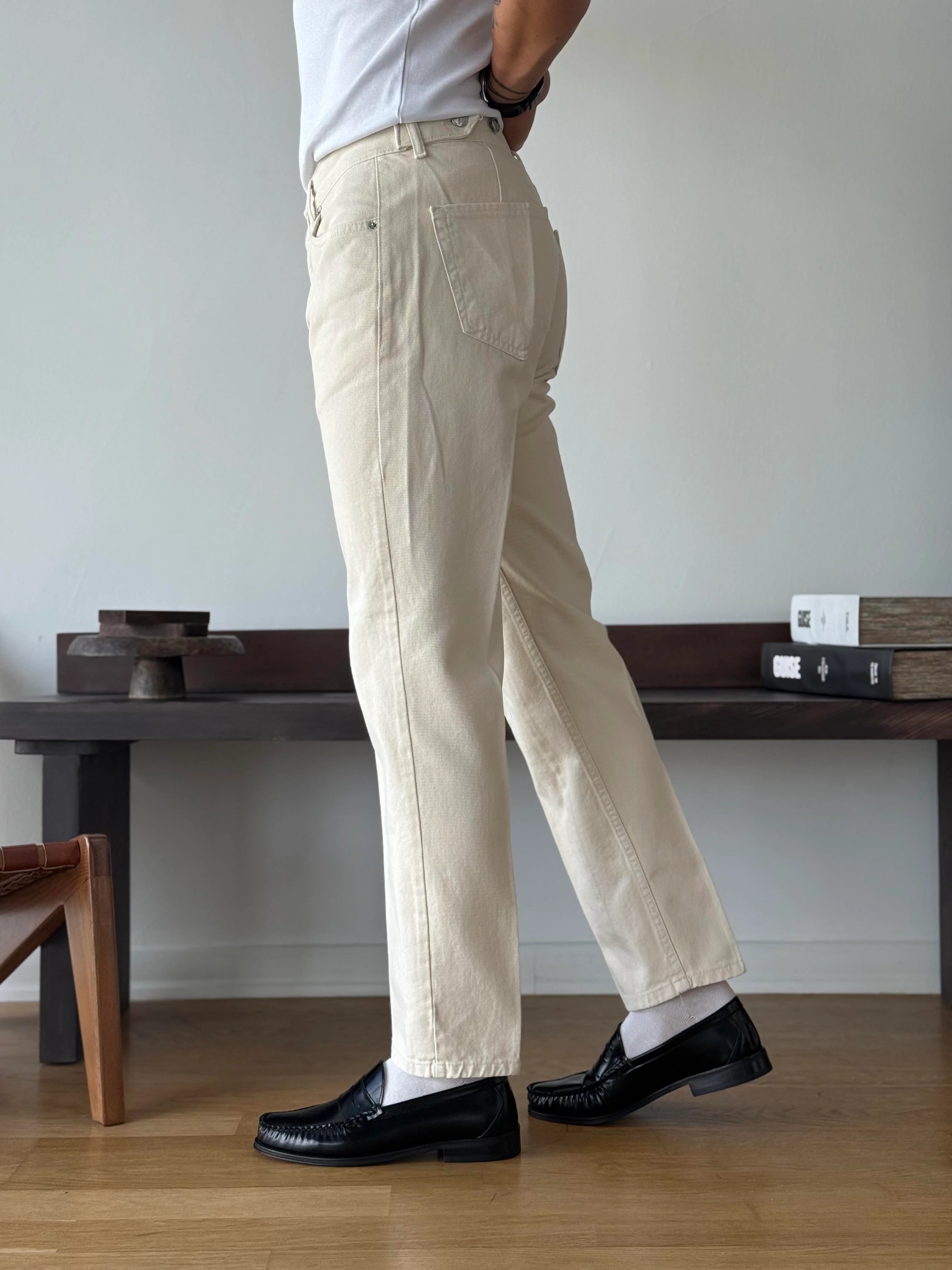 Creased Denim Trousers