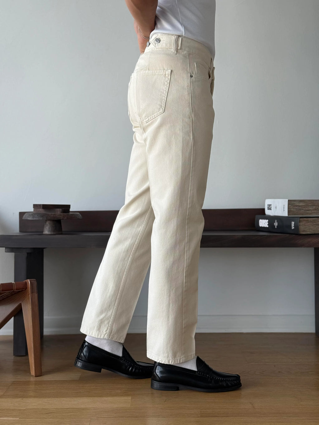 Creased Denim Trousers