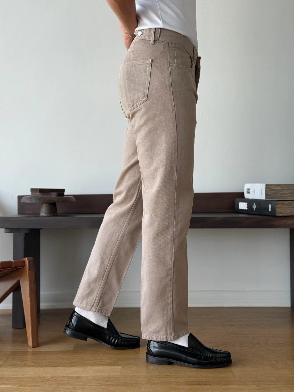 Creased Denim Trousers