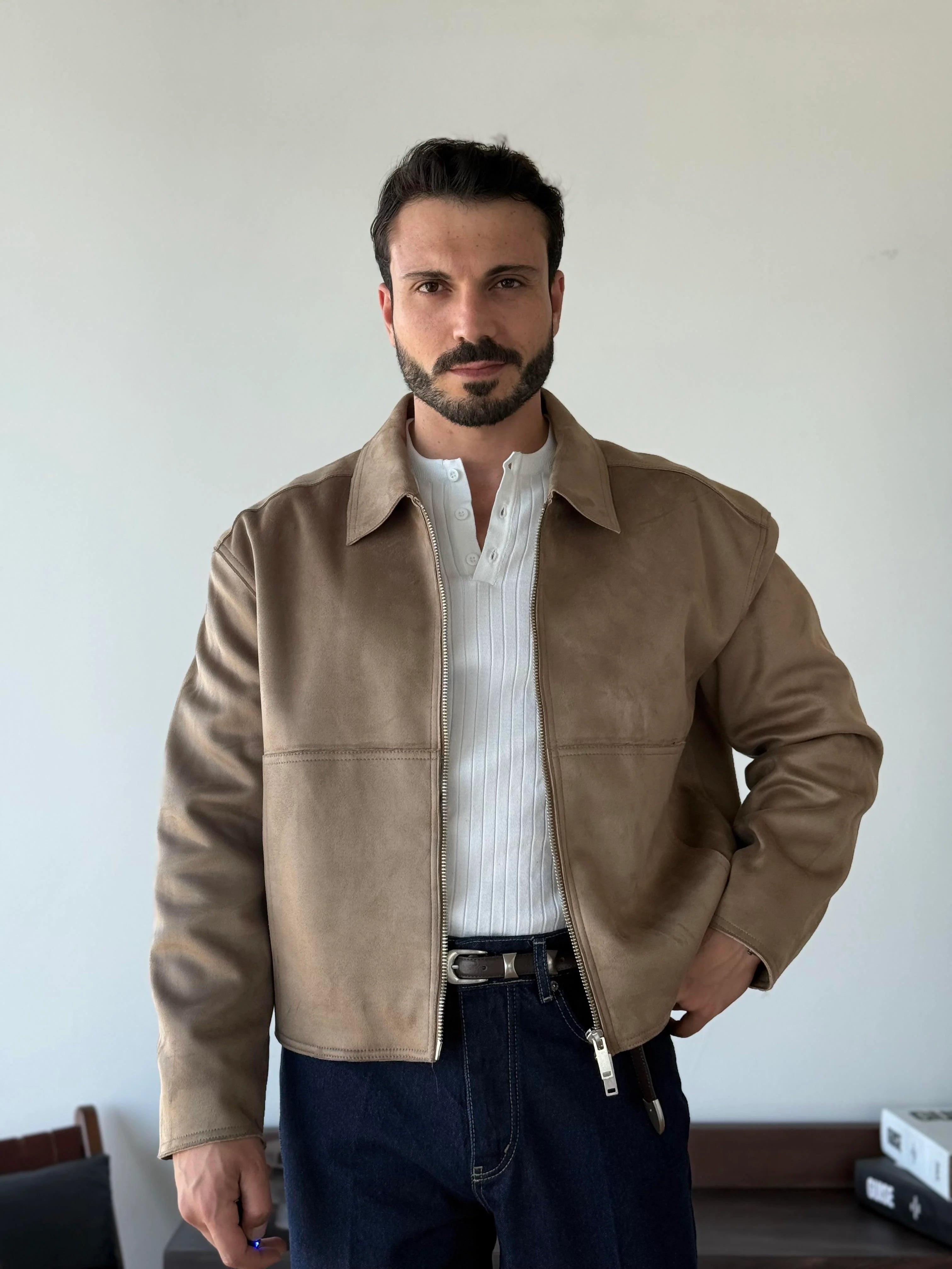 Charles Minimalist Suede Jacket