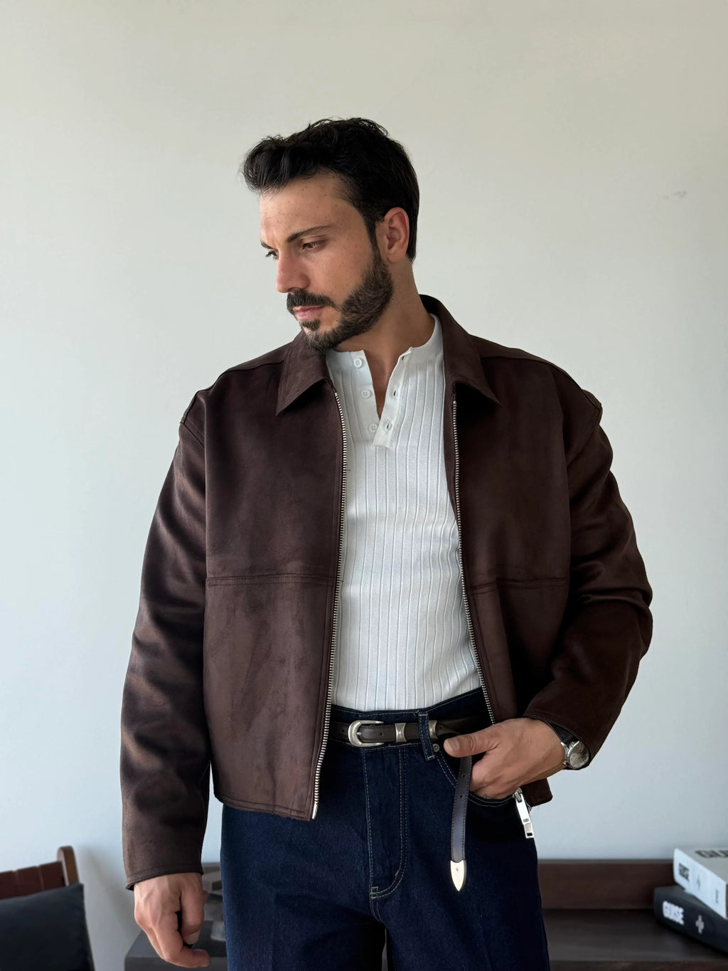 Charles Minimalist Suede Jacket