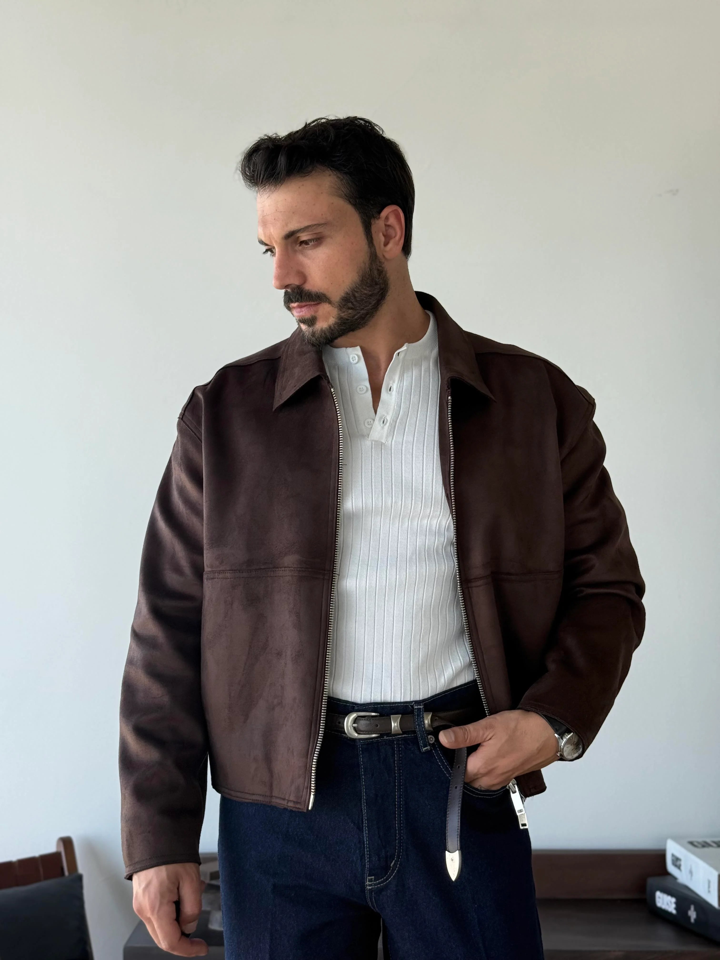 Charles Minimalist Suede Jacket