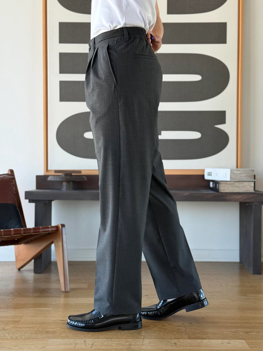 Pinstripe Tapered Trouser