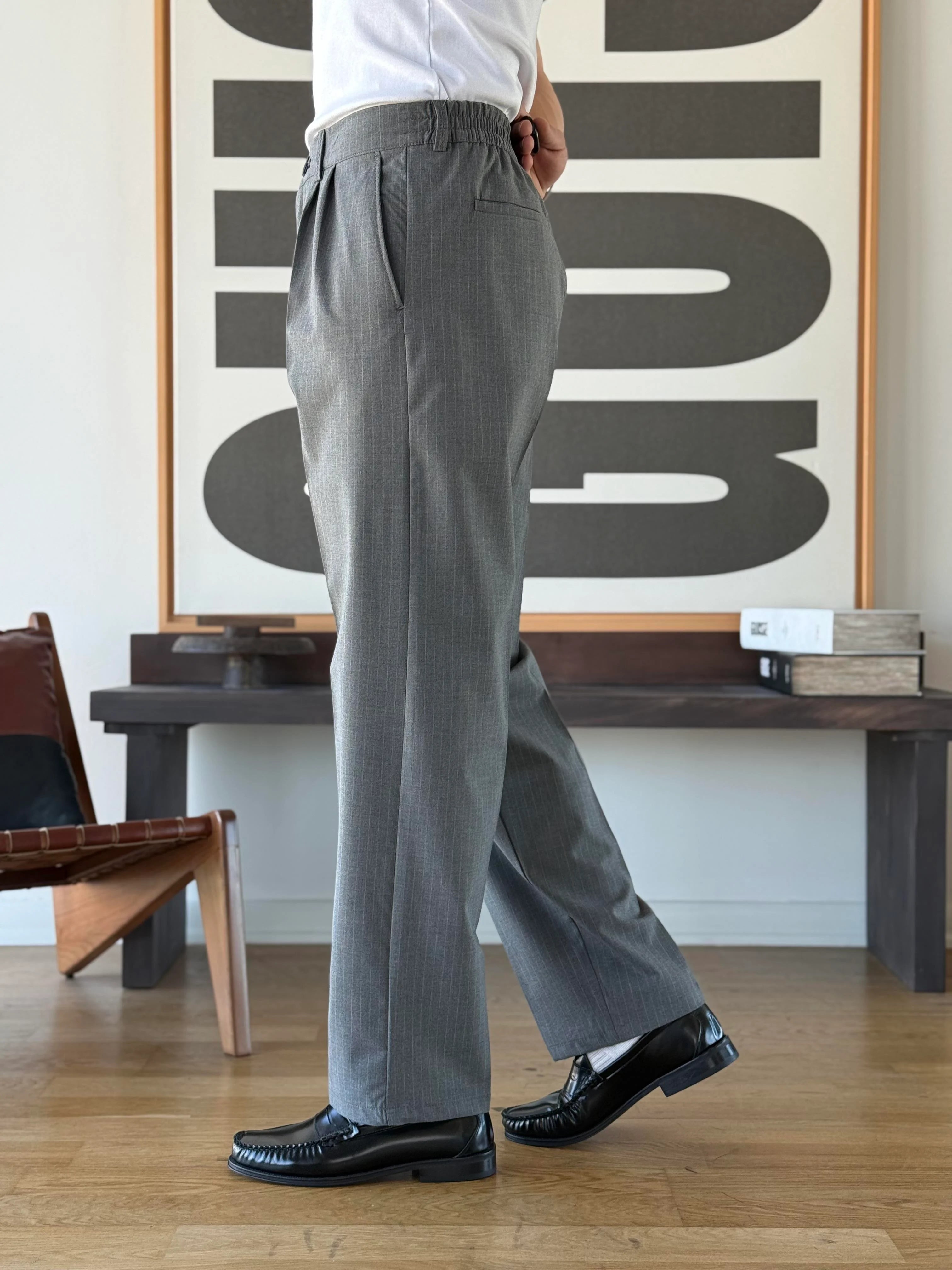 Pinstripe Tapered Trouser