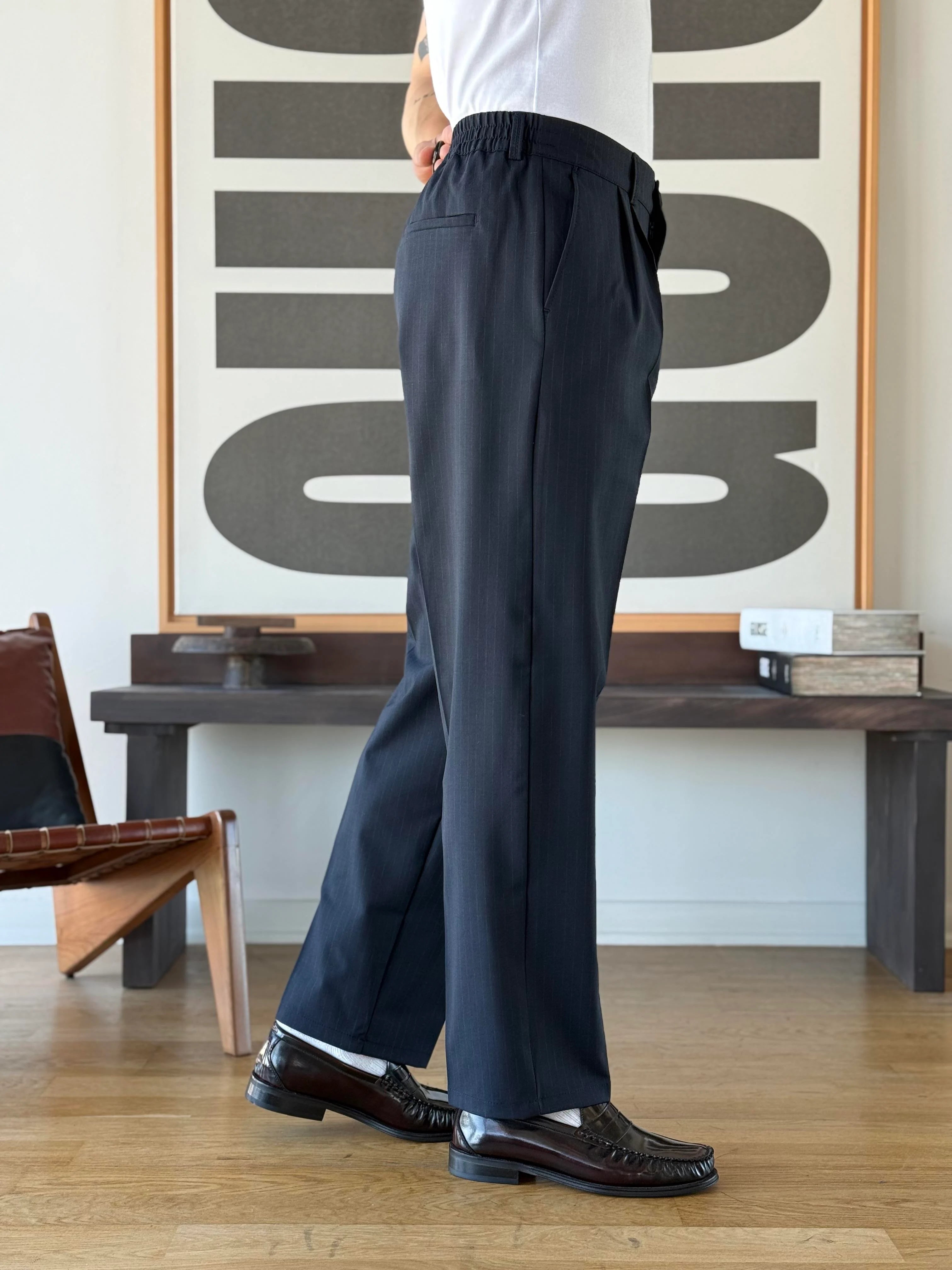 Pinstripe Tapered Trouser