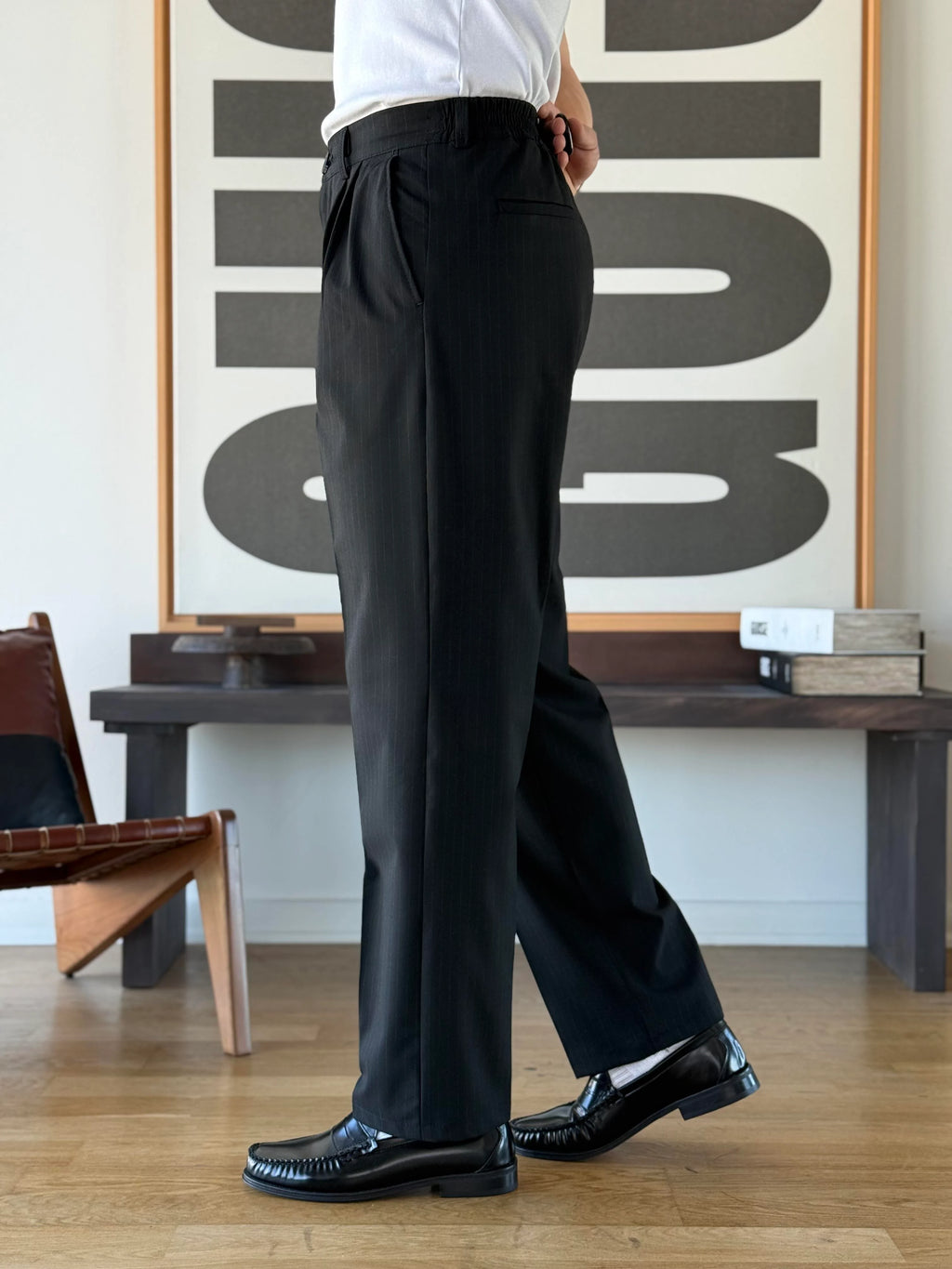 Pinstripe Tapered Trouser