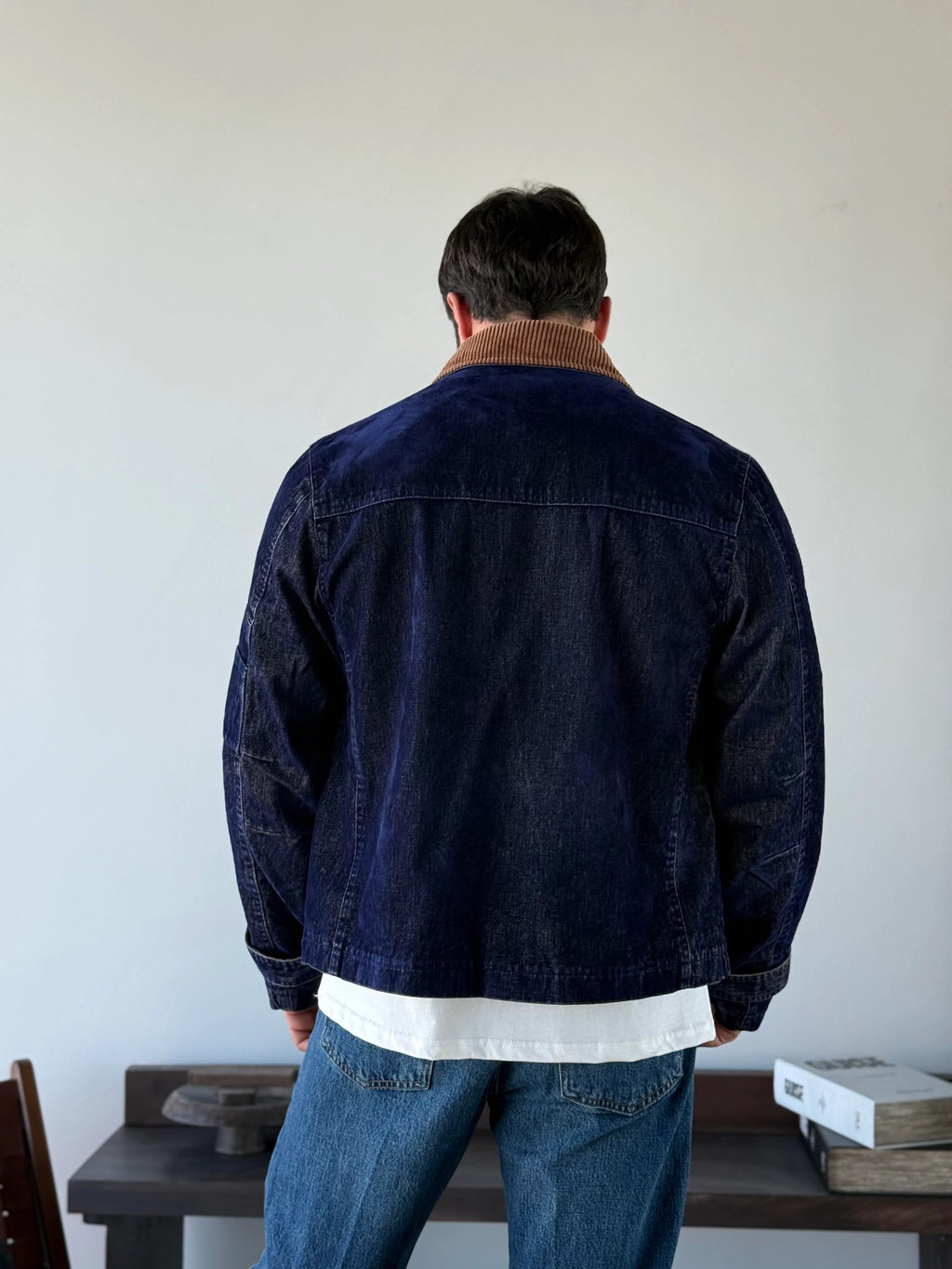 Contrast Collar Worker Jacket