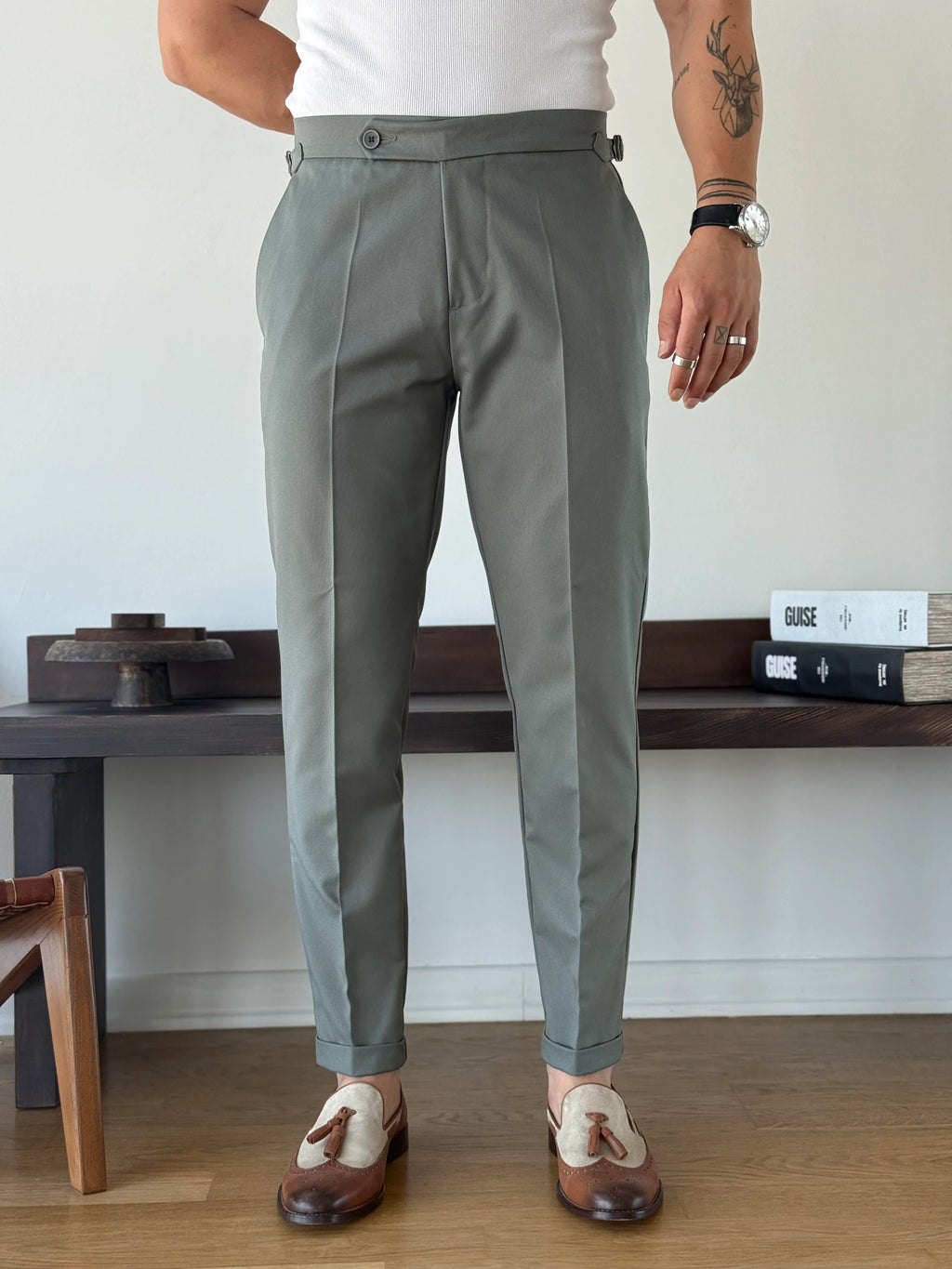 Side-Tab Sartorial Trousers