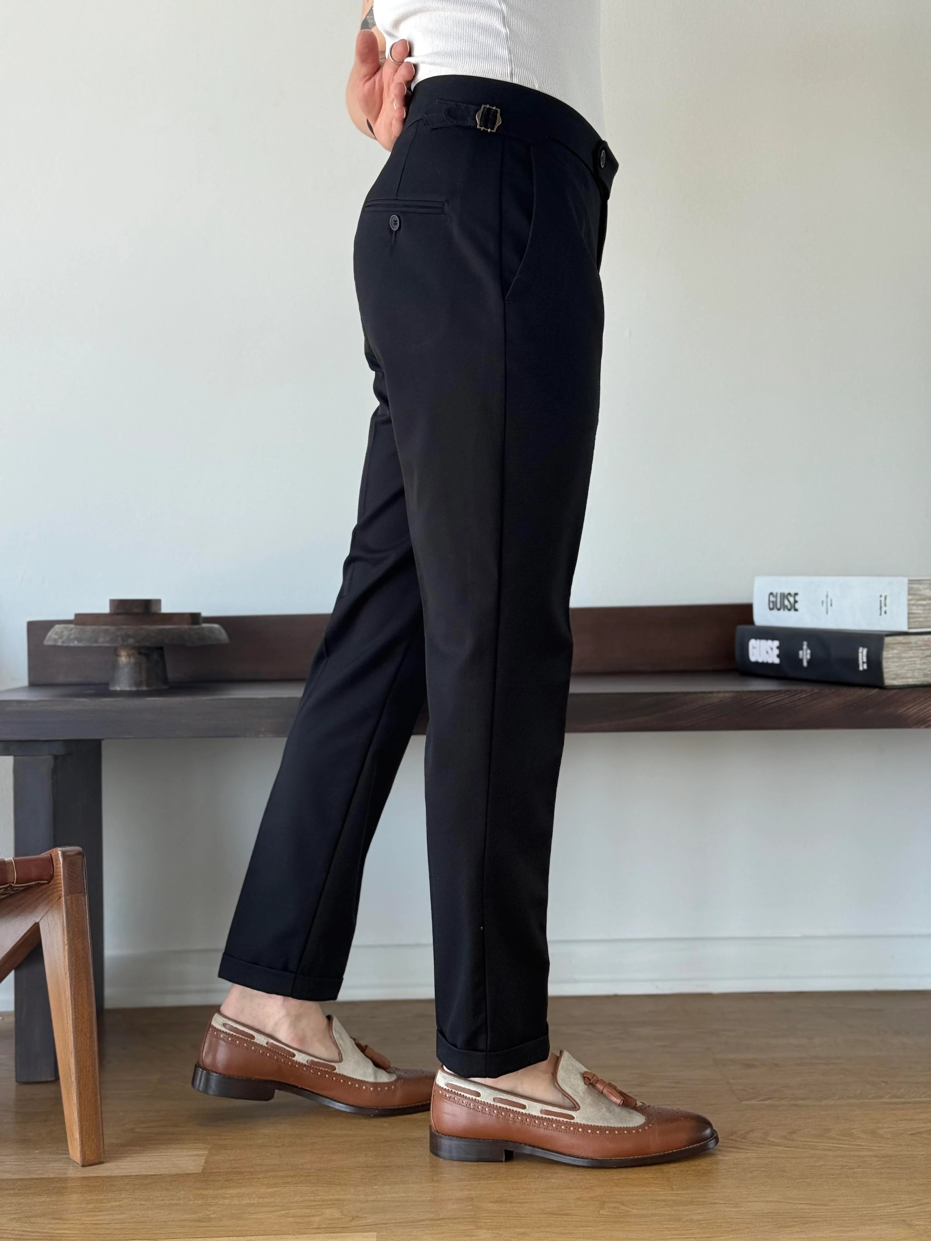 Side-Tab Sartorial Trousers