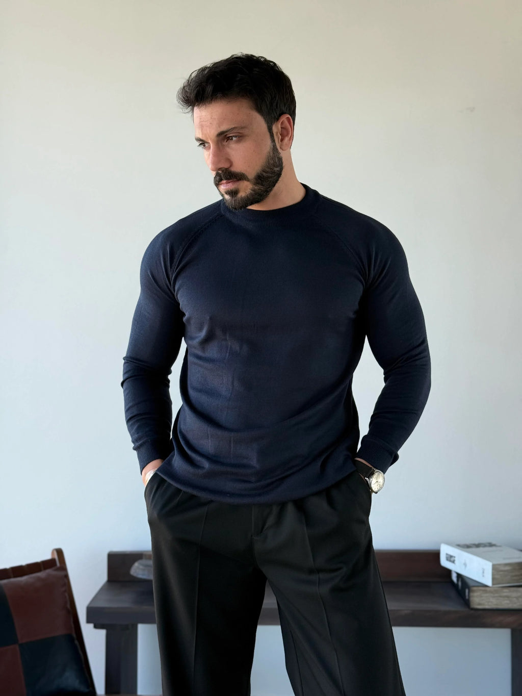 Marcelo Mock Neck Knit