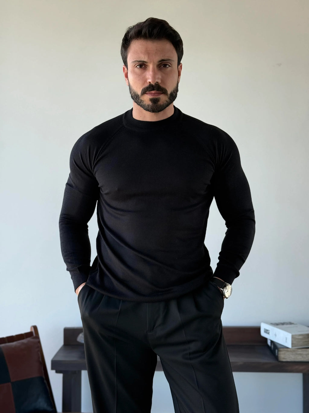 Marcelo Mock Neck Knit