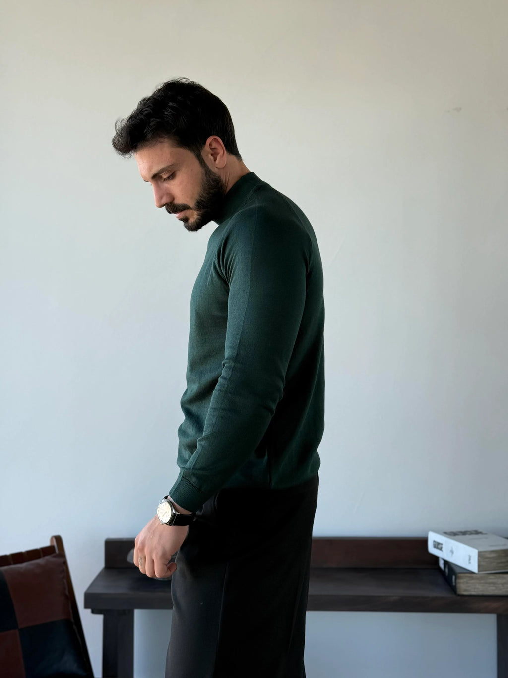 Roberto Raglan Mock Neck