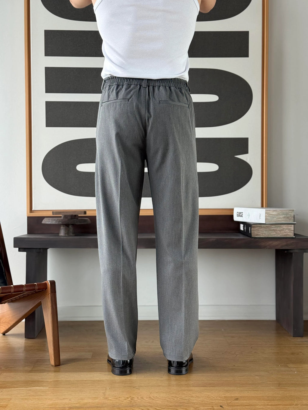 Tapered Wide Leg Trousers