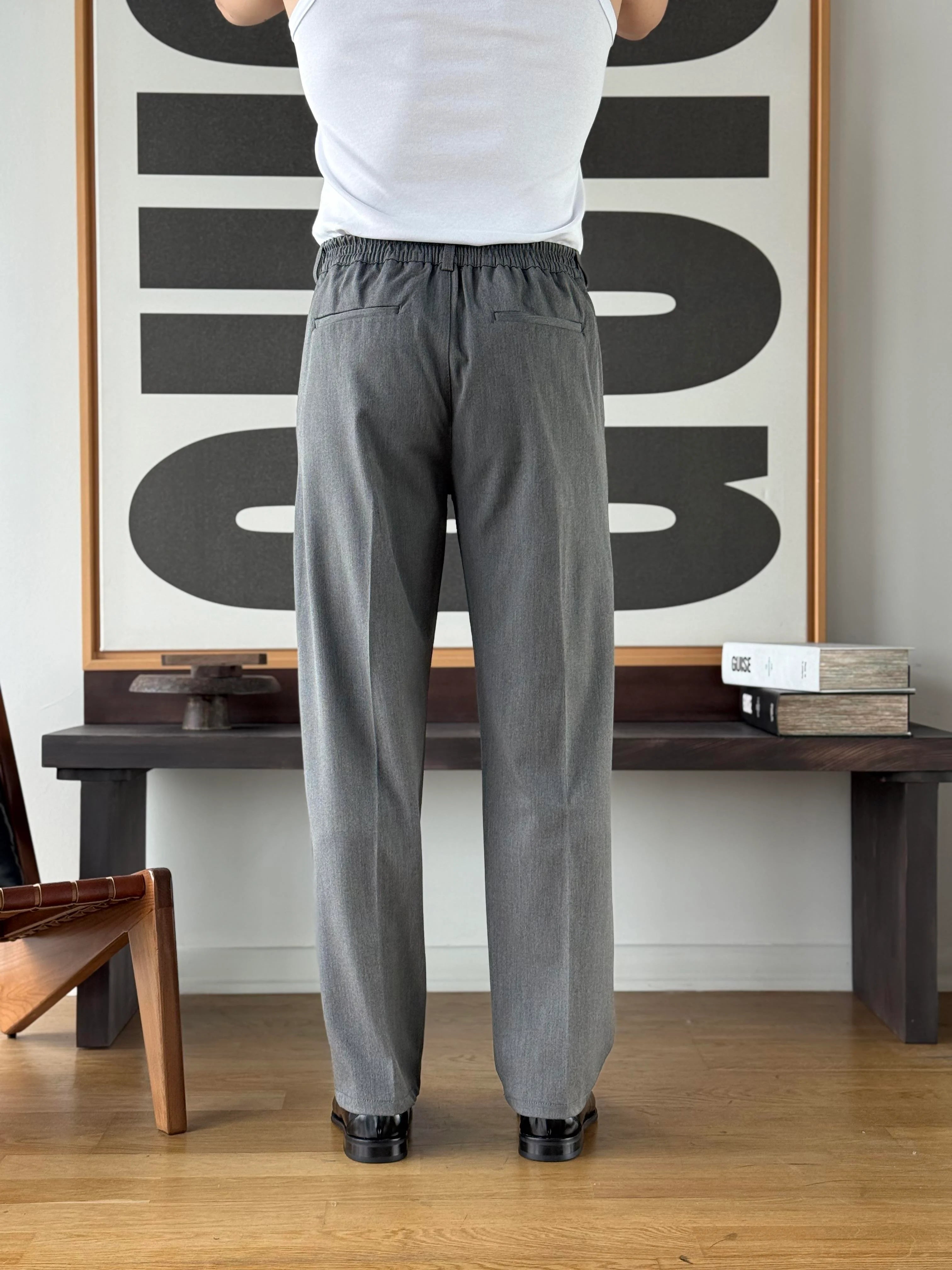 Tapered Wide Leg Trousers