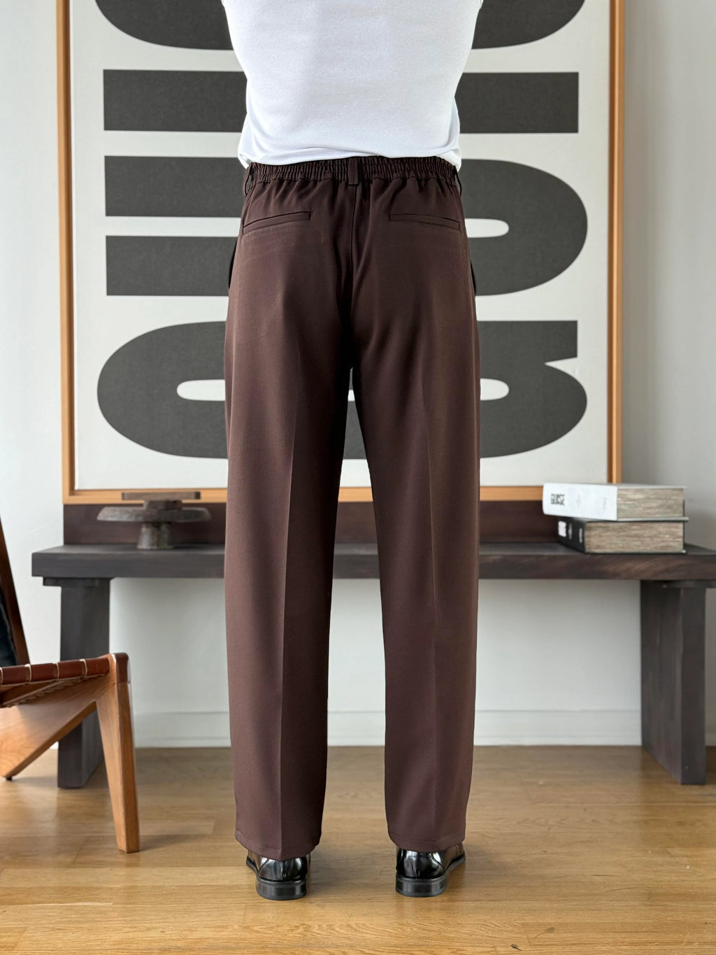 Tapered Wide Leg Trousers