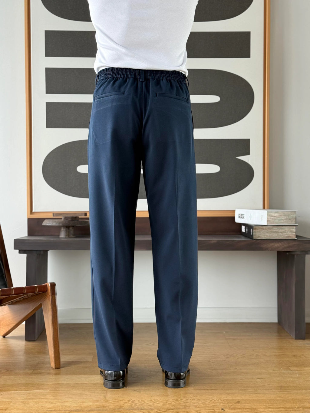 Tapered Wide Leg Trousers