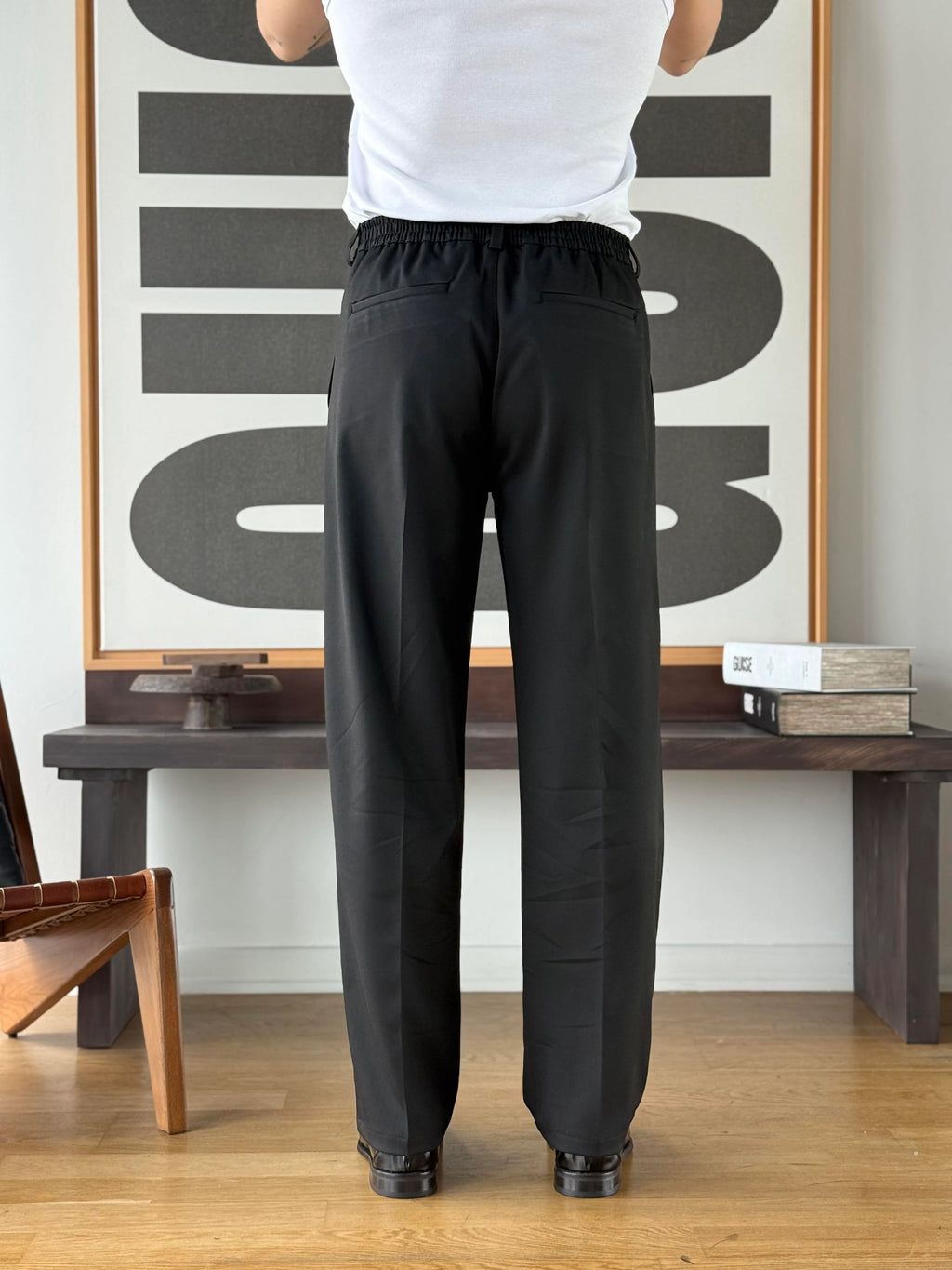 Tapered Wide Leg Trousers