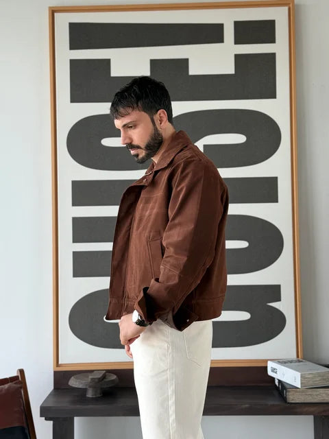Boxy Suede Jacket