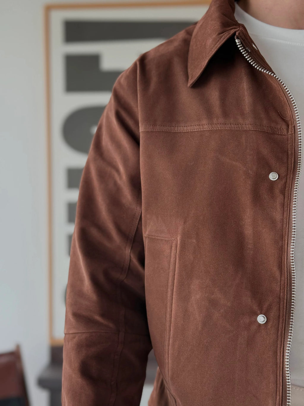 Boxy Suede Jacket