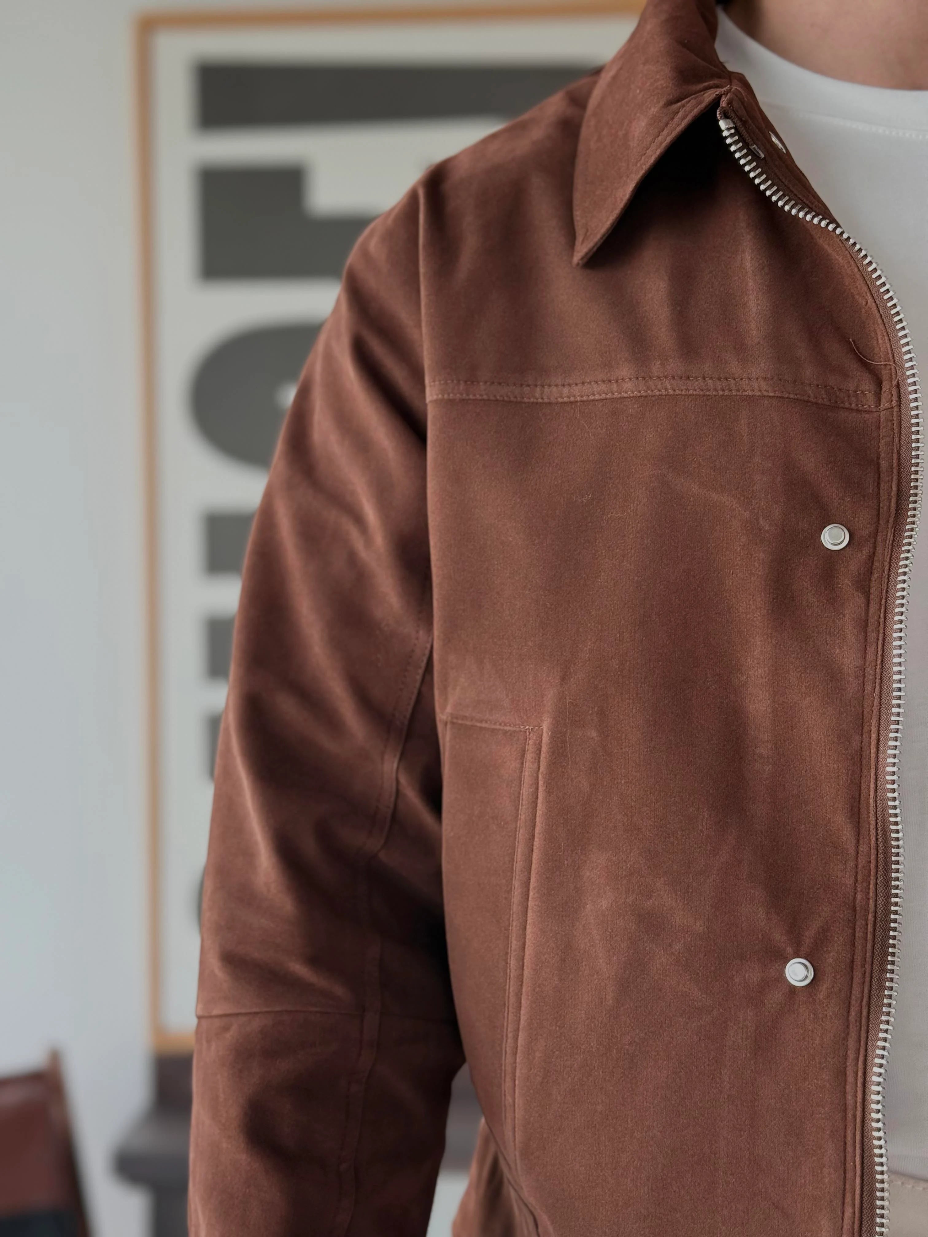 Boxy Suede Jacket