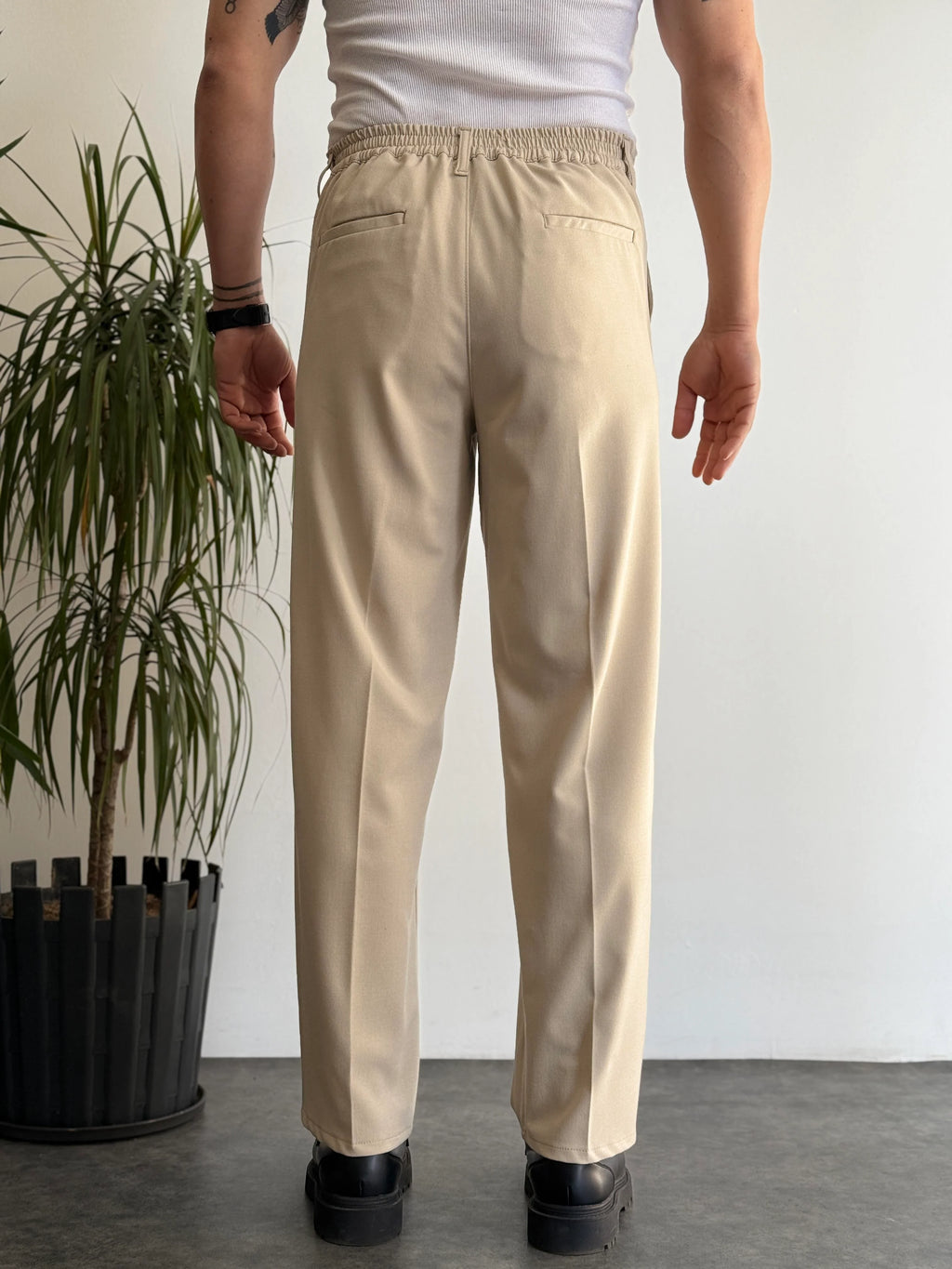 Comfort-Waist Pleated Trousers