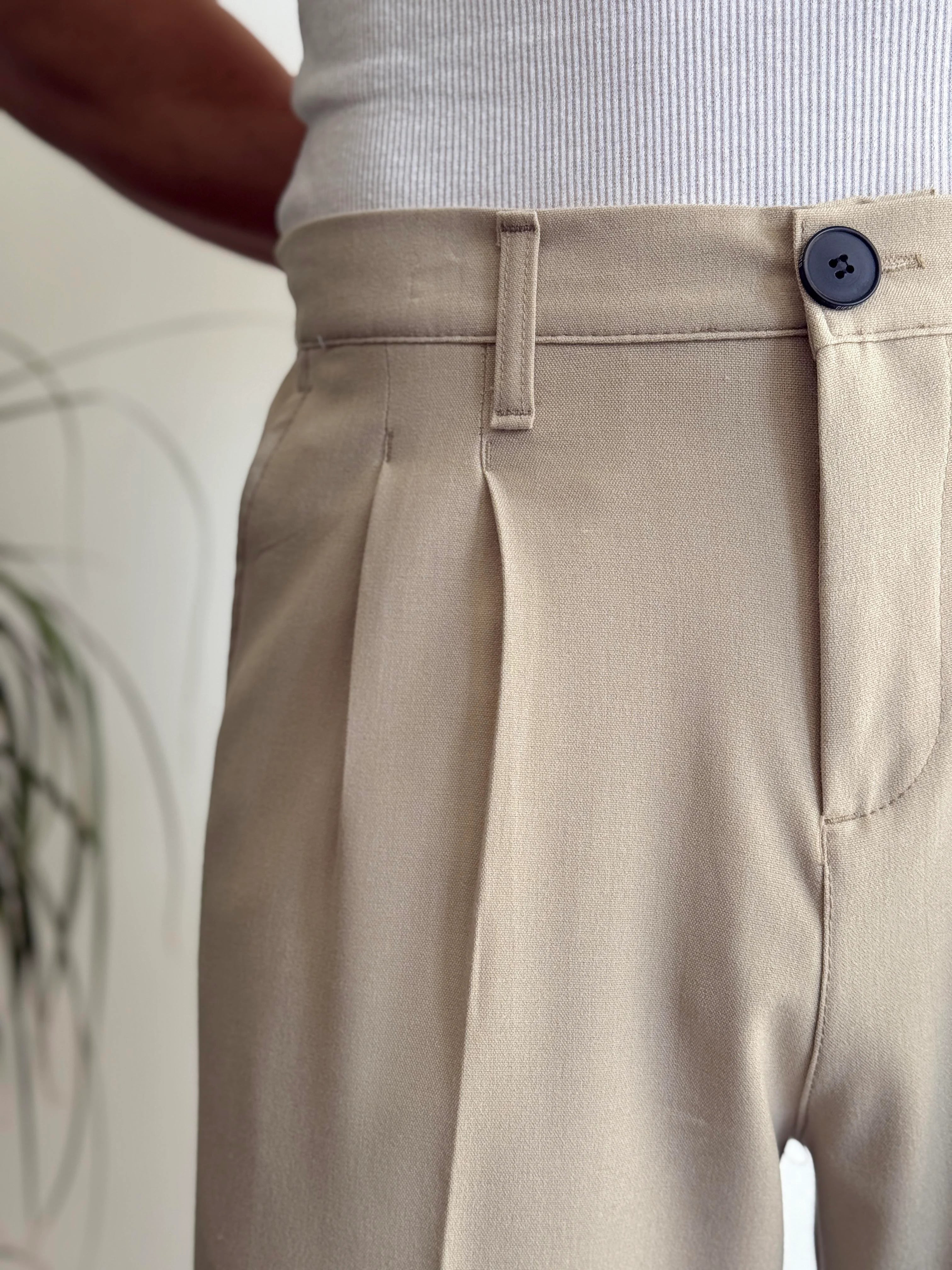 Comfort-Waist Pleated Trousers