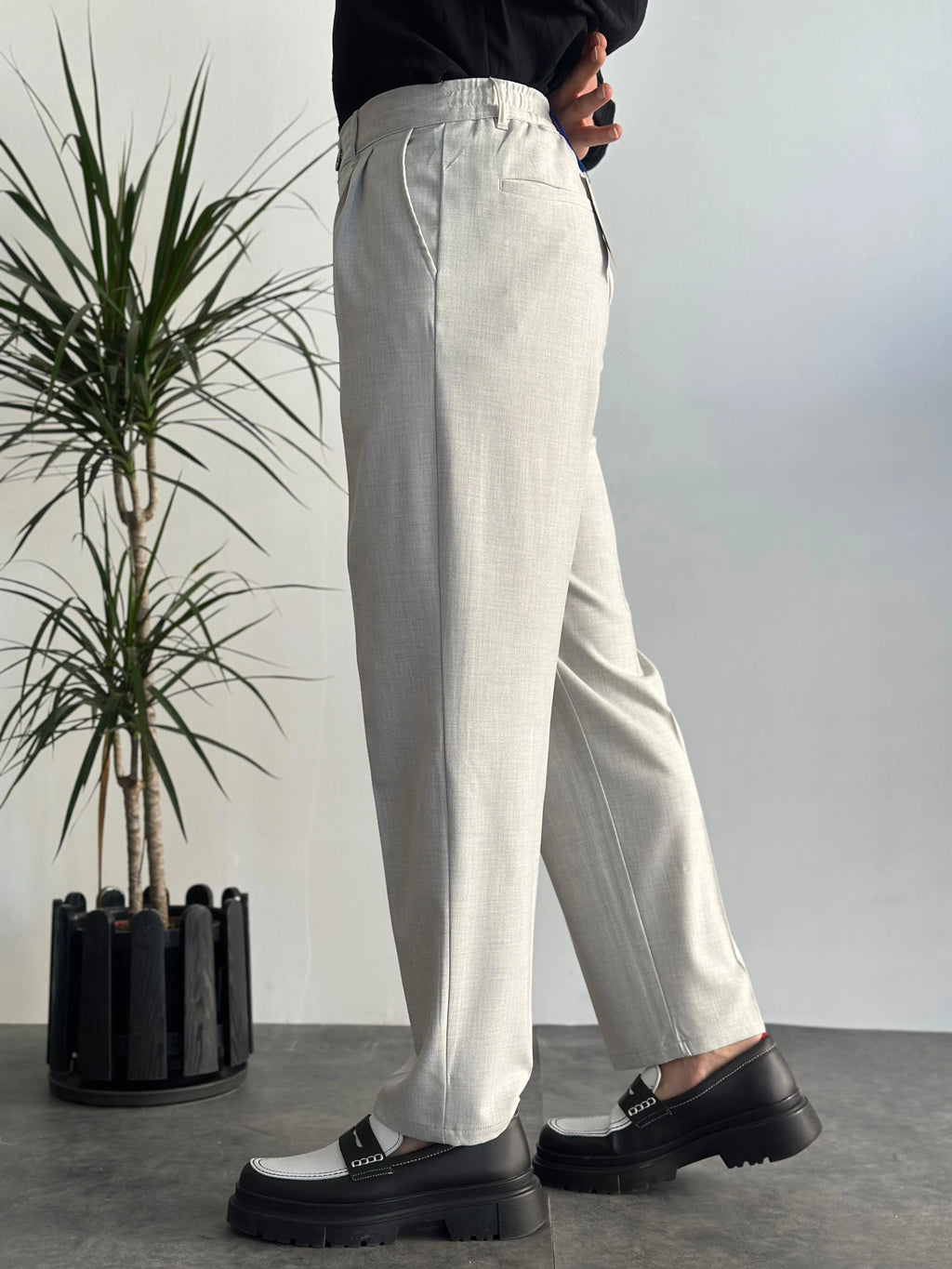 Comfort-Waist Pleated Trousers