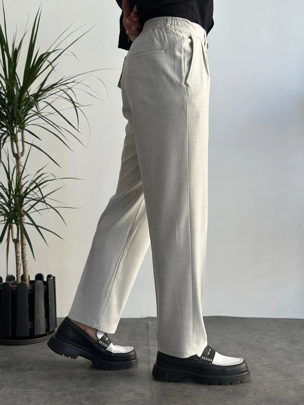 Comfort-Waist Pleated Trousers