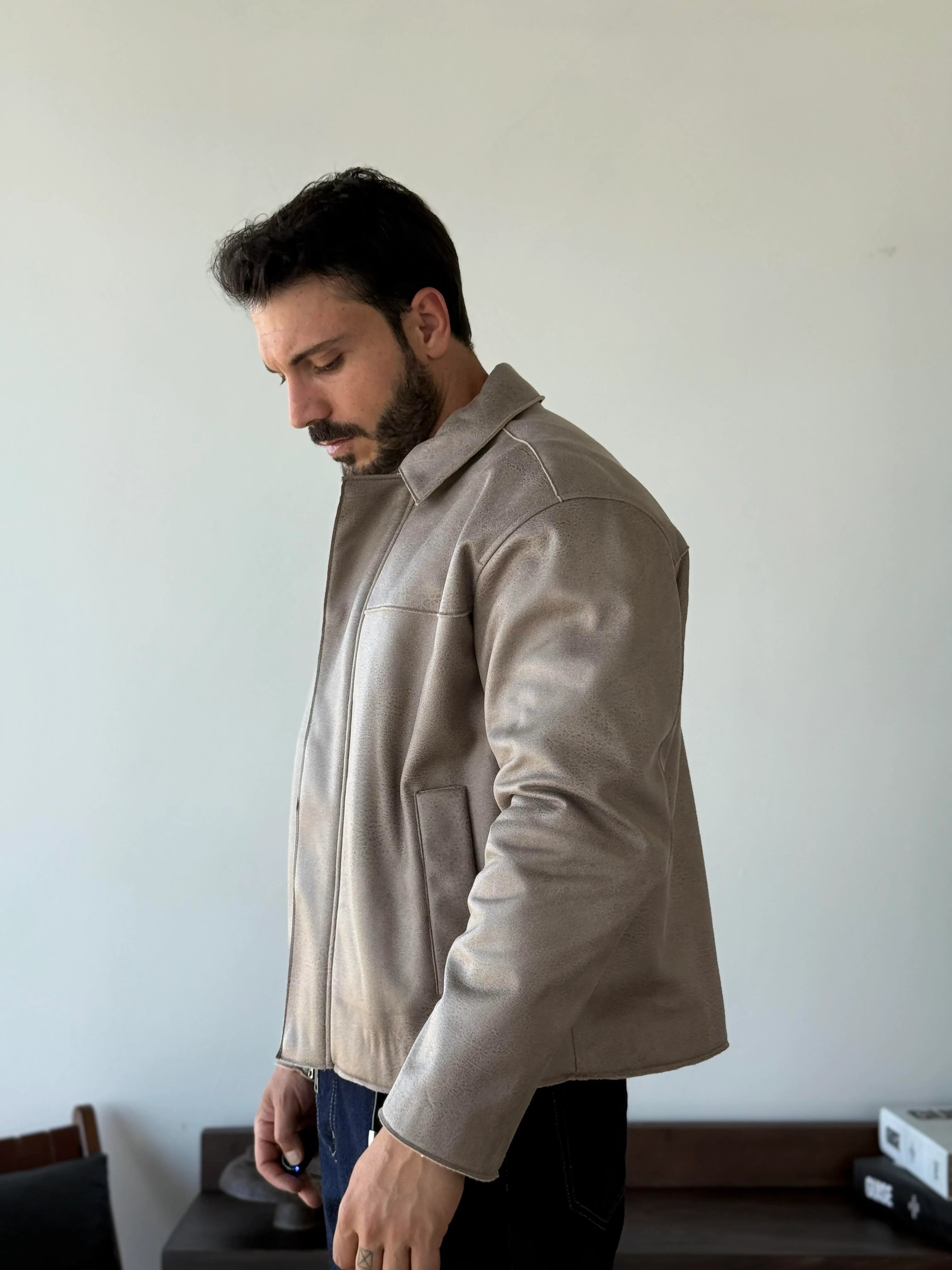 Zaur Minimalist Leather Blouson