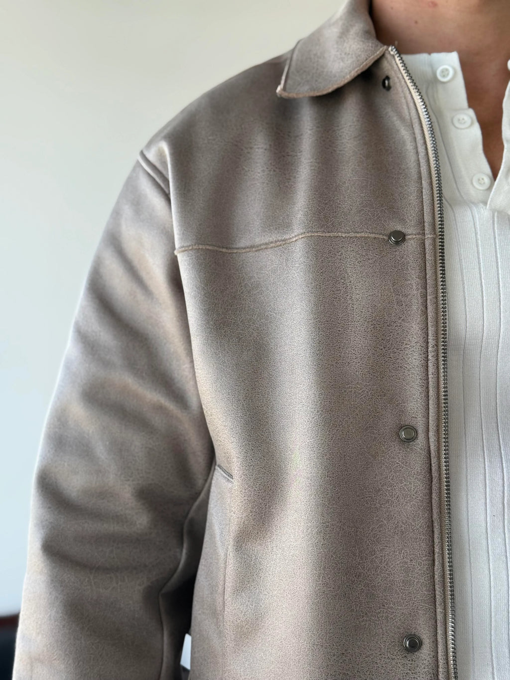 Zaur Minimalist Leather Blouson