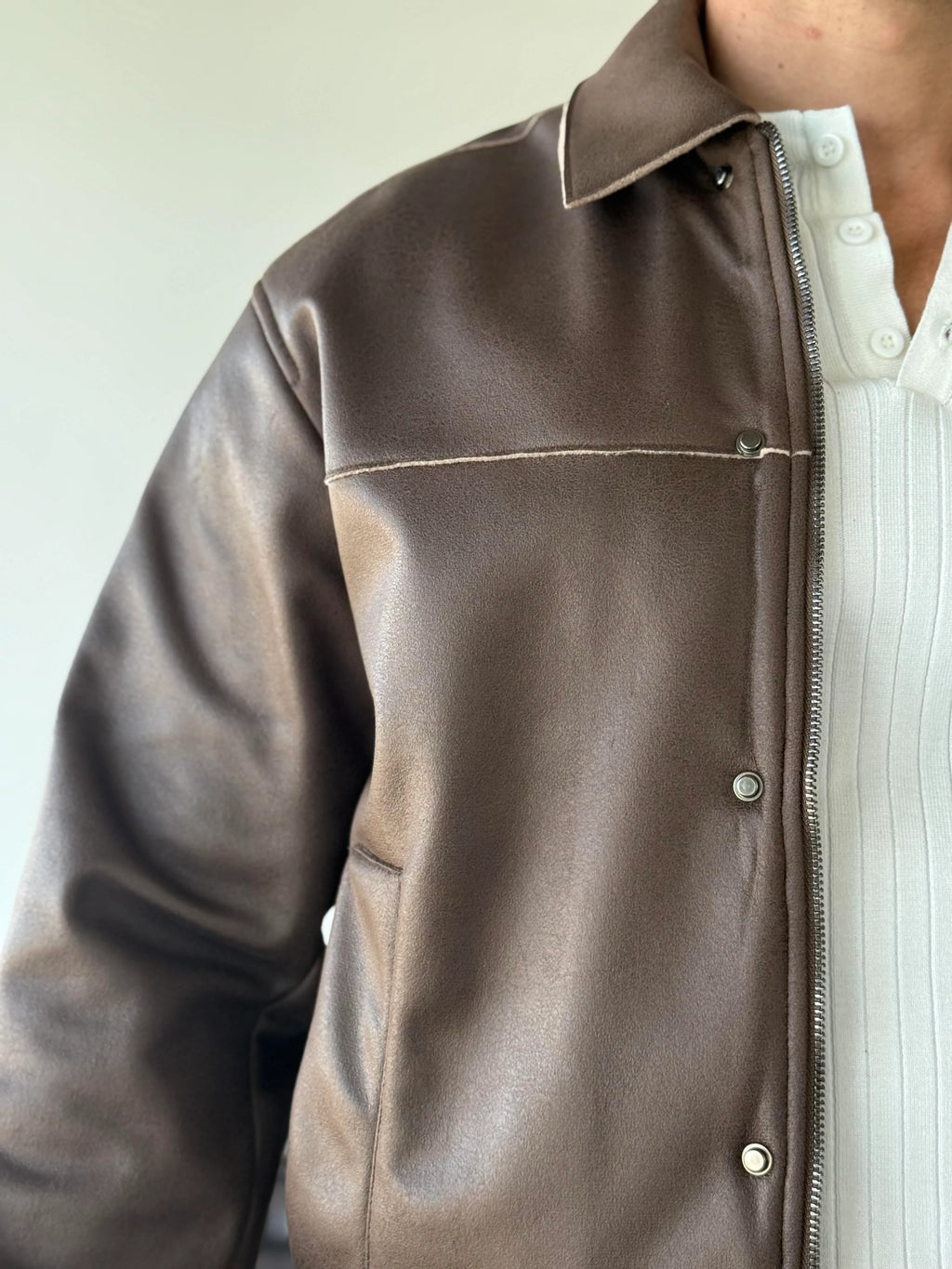 Zaur Minimalist Leather Blouson