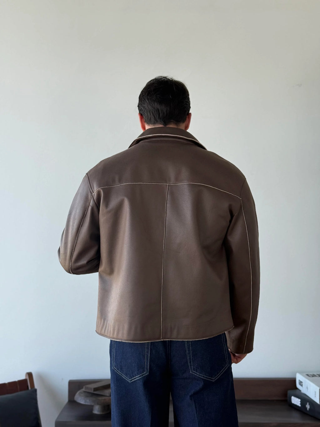 Zaur Minimalist Leather Blouson
