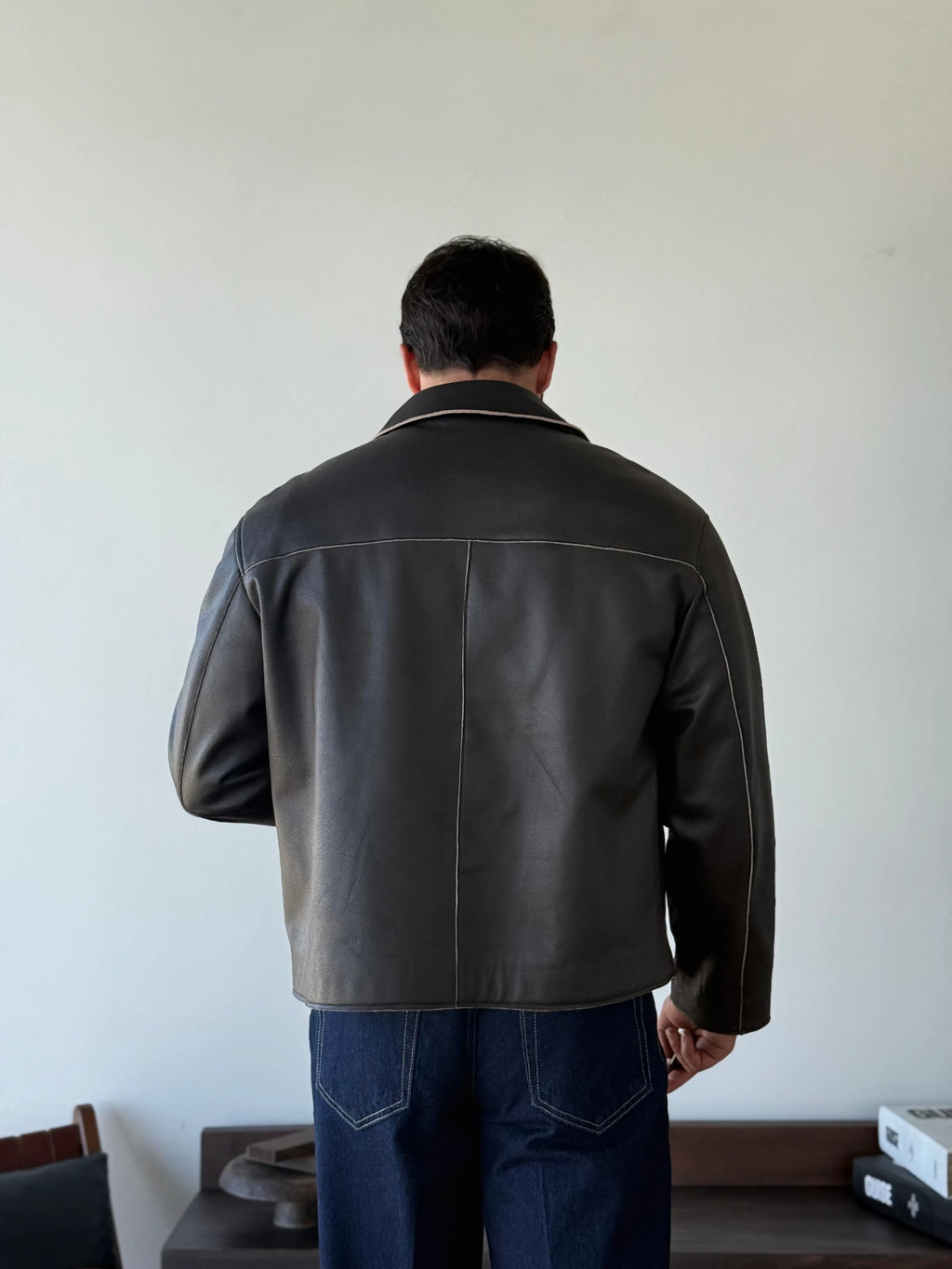 Zaur Minimalist Leather Blouson